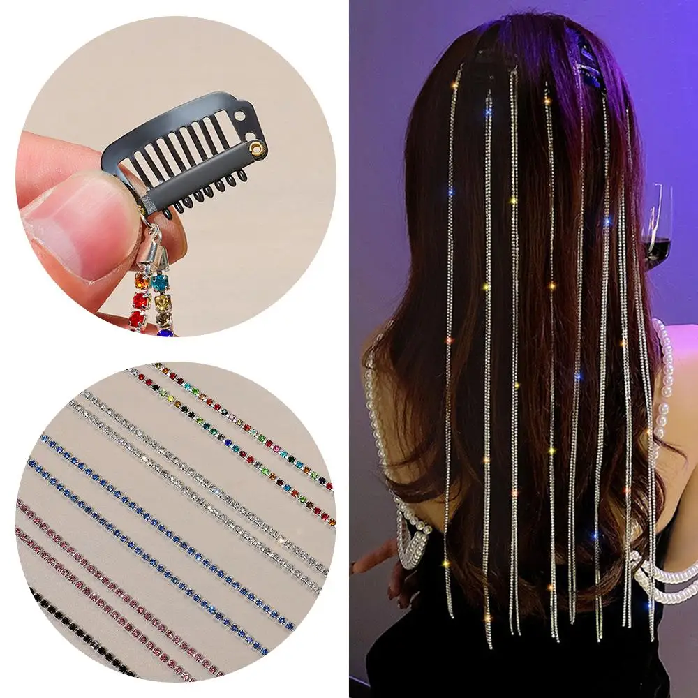 Tocado trenzado sucio, accesorios para el cabello, pasadores para la cabeza, diadema trenzada, pinzas para el cabello con borla, horquillas de cadena brillante