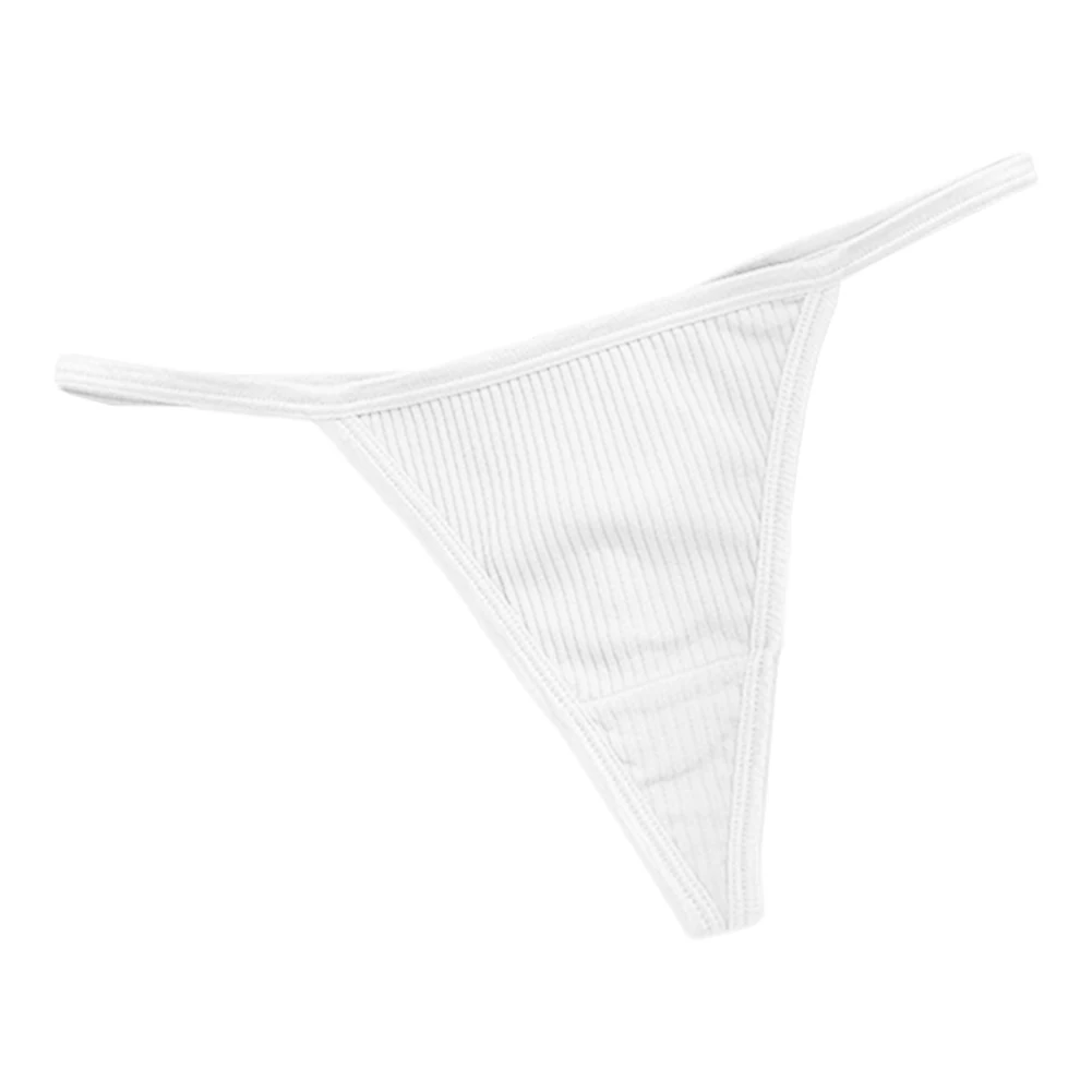 Sexy Women Spaghetti Straps Thong Panties Threaded Comfortable Soft T Back Lingerie Low Waist Underpants Butt Lifting Underwear