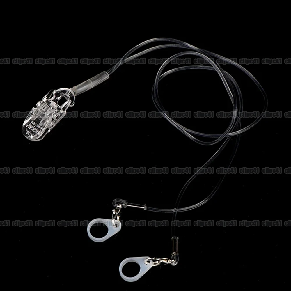 Hearing Aids Clip Holder Transparent 2 Rings Anti-Lost Lanyard Safety Behind The Ear Hearing Aids Accessory for Children Adults