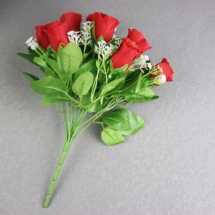 

Silk Rose Artificial Flowers Set 12 Stems for Home Office Decor Table Centerpiece and Wedding Interior Styling