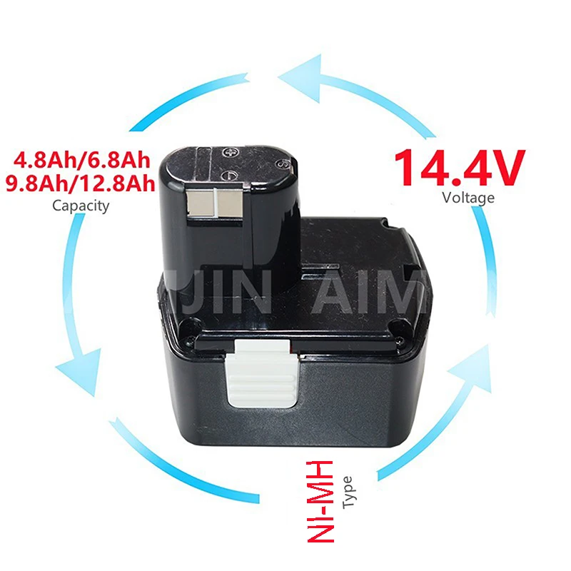 14.4V 6800mAh Replaceable Power Tool Battery For Hitachi BCL1430 CJ14DL DH14DL EBL1430 BCL1415 NI-MH