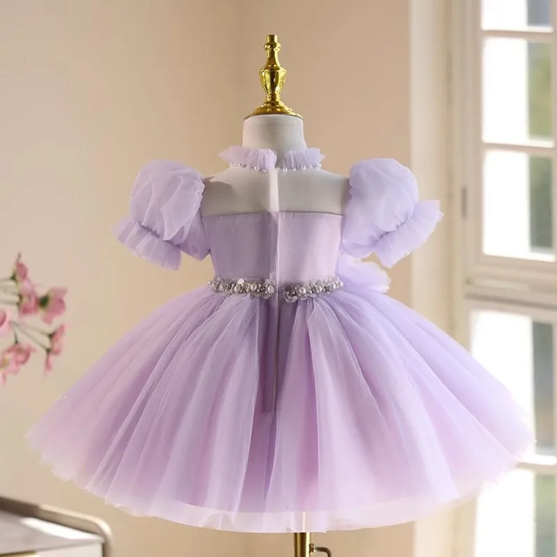 New Children's Princess Costume Wedding Birthday Baptism Party Dresses For Girls A4504 Vestidos Bridesmaid Dresses
