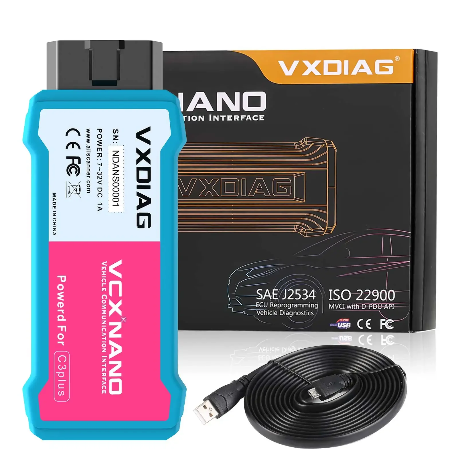 VXDIAG VCX NANO For Nissan Infiniti Car Diagnostic Tool All System Diagnosis J2534 Programming Coding Code Reader Immobilizer