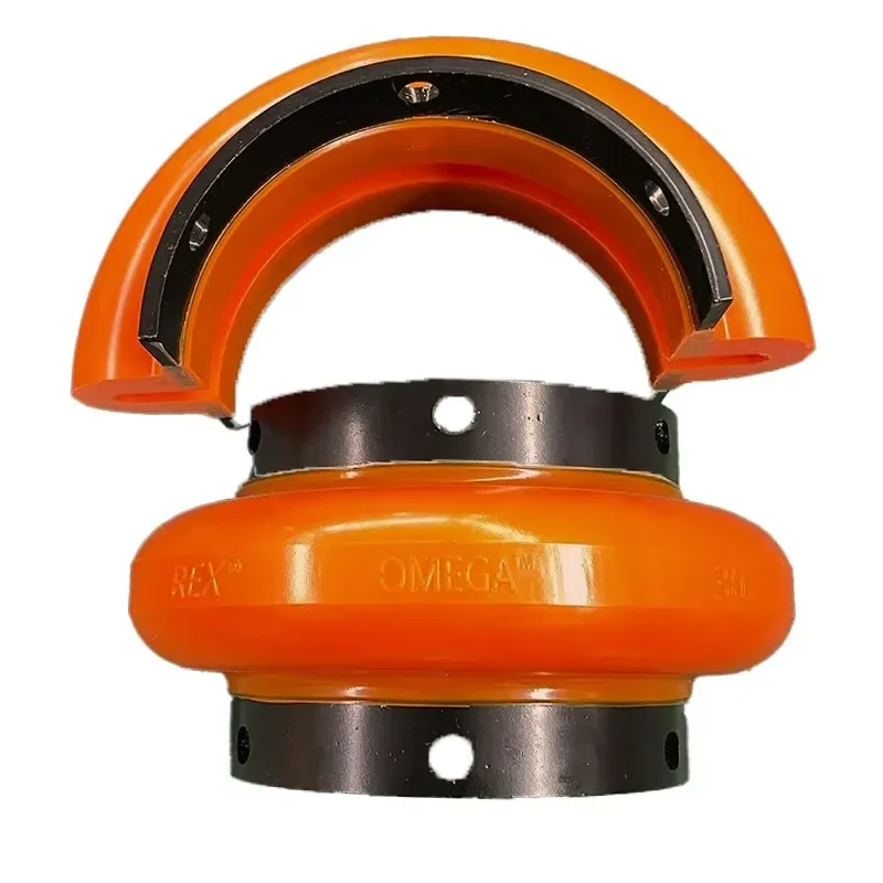 Flexible Stainless Steel Jaw/Spider Coupling 97-147mm Shaft Spacing 48mm Bore Capacity 7500PRM Speed for Compressor