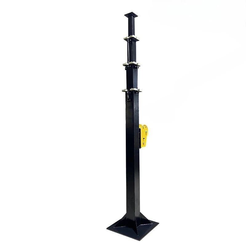 Manual telescopic double steel wire self-upright pole adjustable height 6 meters 7 meters 9 meters communication antenna mast
