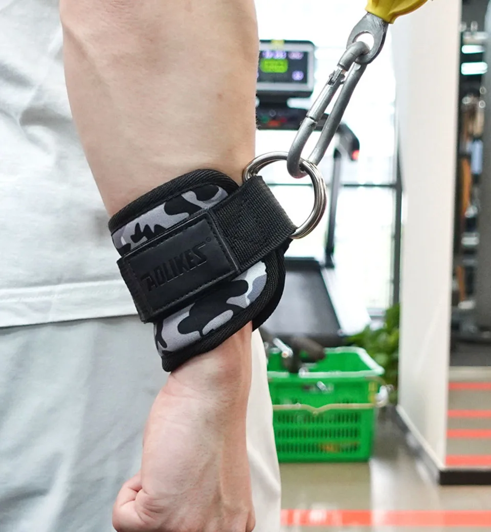 Aolikes verstellbare gepolsterte Knöchel manschetten gepolsterte Träger D-Ring Glute Kickback für Kabel maschine, ideal für Gesäß übungen – Detail 15