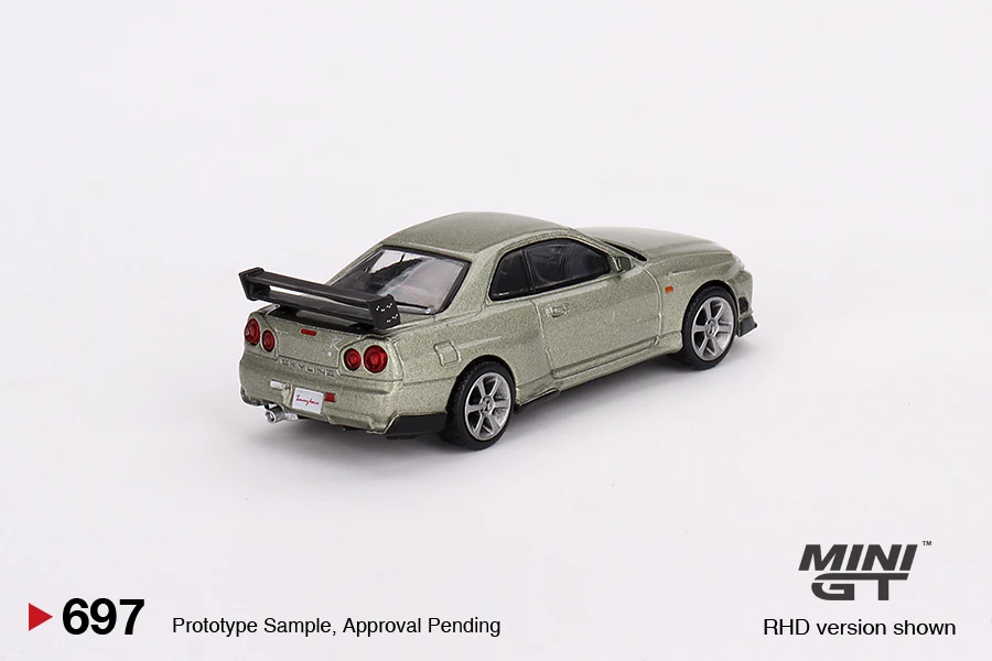 Minigt 1/64 nissan skyline GT-R (r34) tommykaira r-z millenium jade MGT00697-CH autos legierung druckguss metall modell kinderspiel zeug für jungen