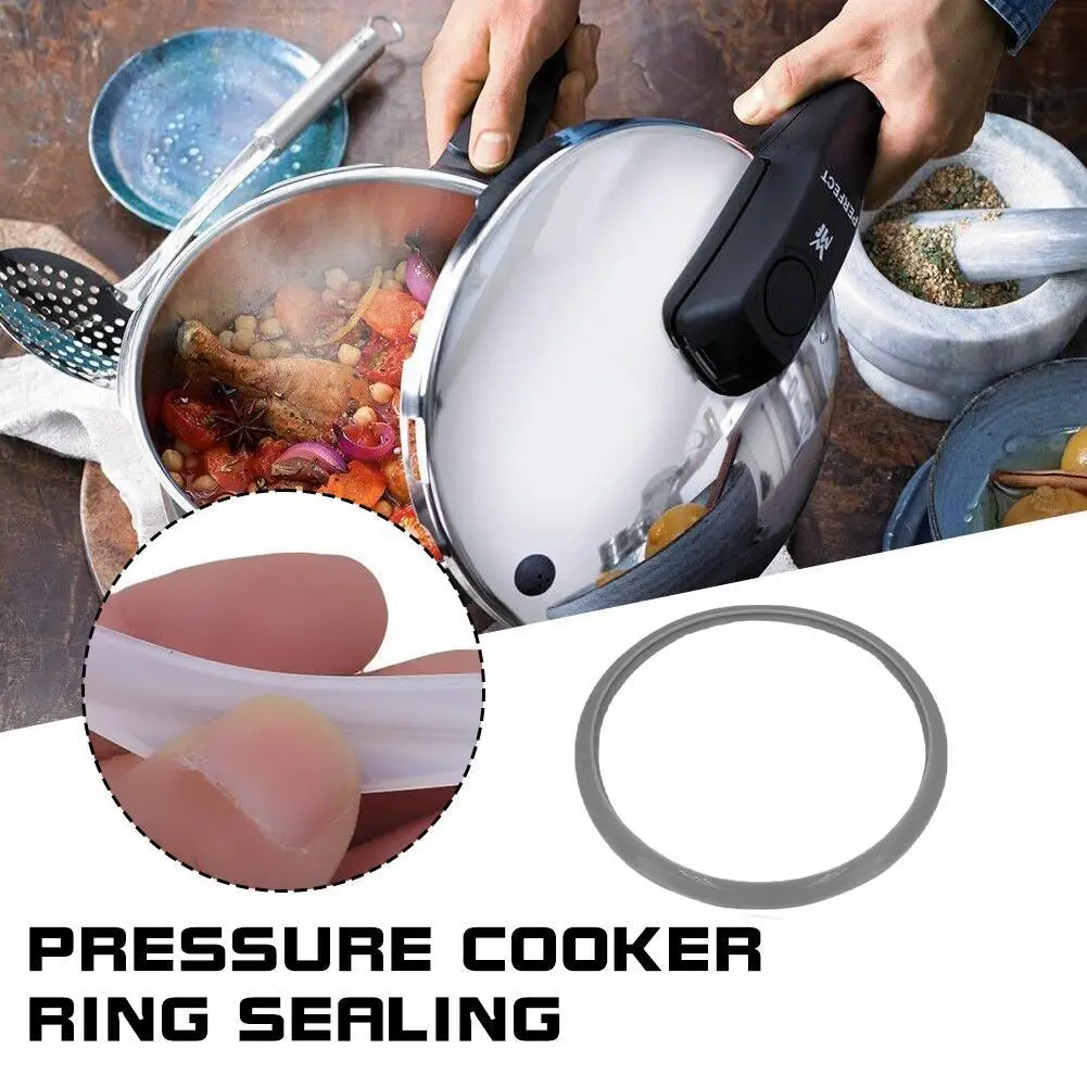 Stainless Steel Pressure Cooker Accessories 18/20/22/24/26 Pressure Cooker Gray Silicone Rubber Sealing Rubb G8D1