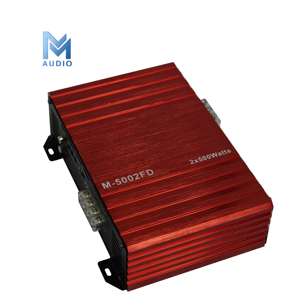 High-end 500 Watts High Power Small Size 2 Channel Full Range Class D Car Audio Amplifier