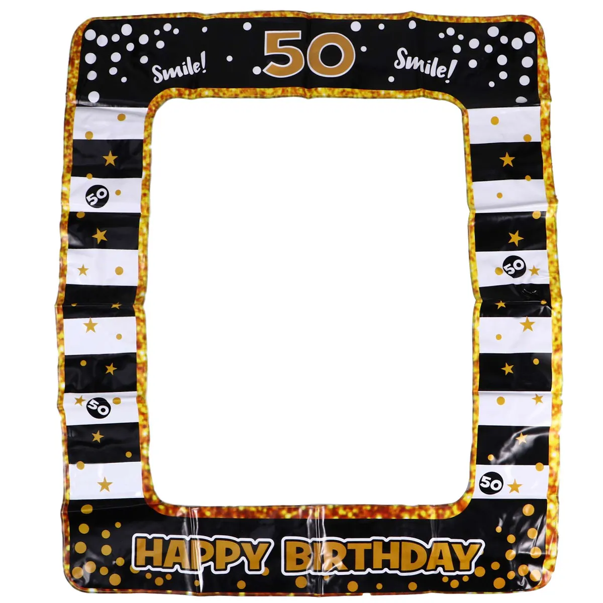 1Pcs Inflatable Birthday Photo Frame PVC Party Supply Fun Creative Photo Prop for Birthday Party Cosplay Carnival Masquerade
