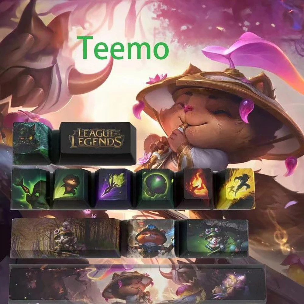 League of Legends topi kunci Pbt Kawaii pinggiran topi kunci mainan menghias meja hadiah dekorasi Samira Swain Soraka Talon Teemo