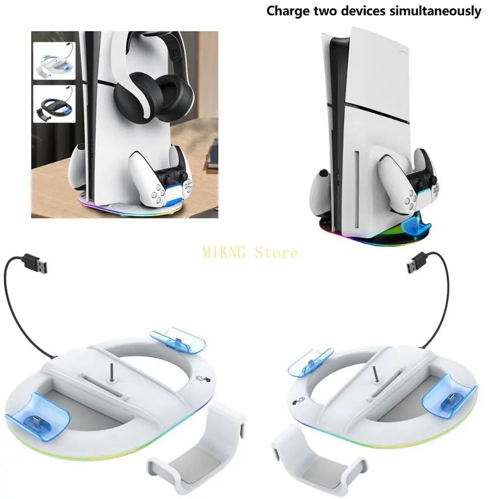 Multifunction Charging Dock with Light Multifunction charges Stand ABS Charging Station Simple Installation for P5 best sale