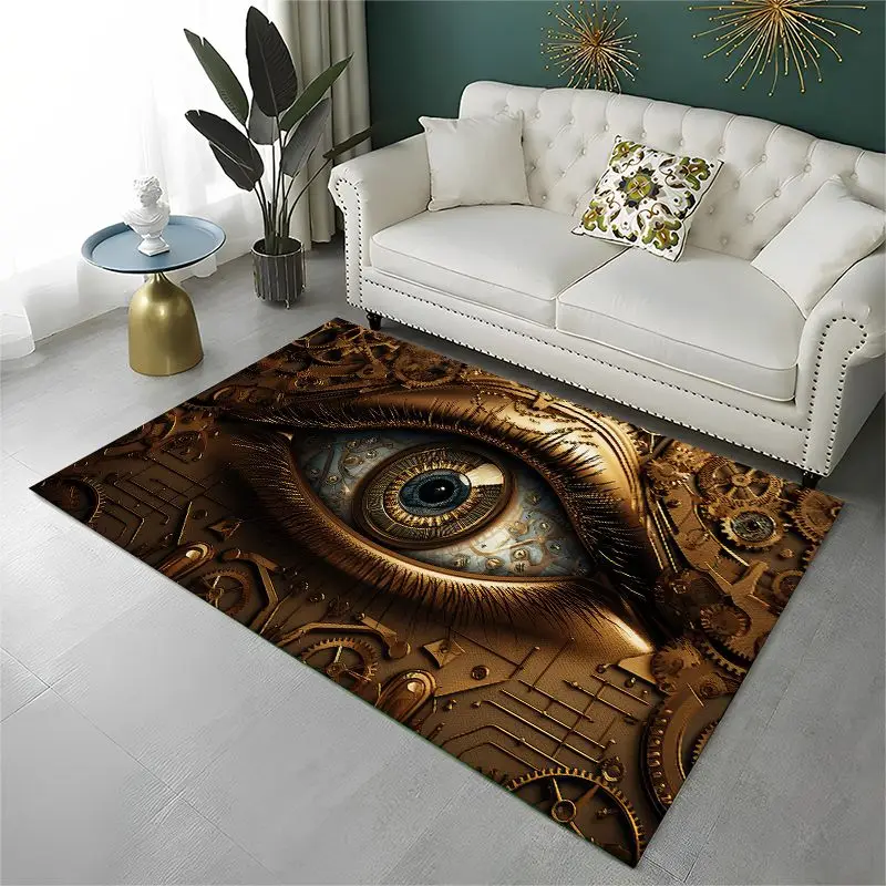 Freemasonry All seeing Eye Evil Eye Large Area Rug Non-slip Carpet for Bedroom Living Room Sofa Doormat Home Decor Floor Mat