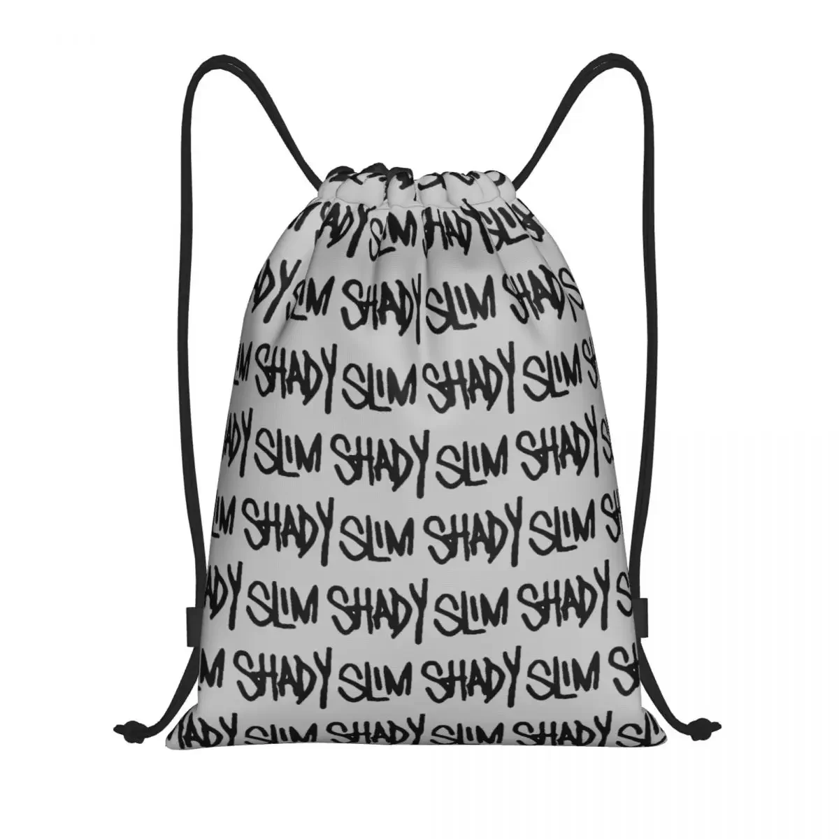 Custom E-Eminem Slim Shady Drawstring Bags for Training Yoga Backpacks Men Women Hip Pop Music Sports Gym Sackpack