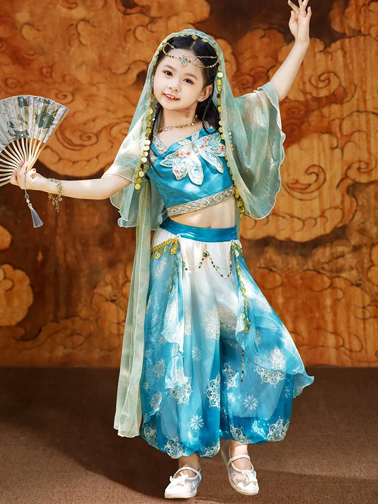 Dunhuang Flying Apsaras Hanfu New Western Princess Music Drum فستان الرقص الهندي الكلاسيكي فستان الأداء #1