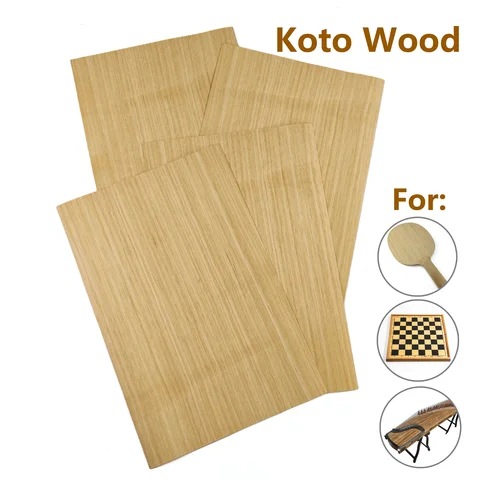 28x17cm Natural Koto Wood Veneer Sheets for Table Tennis Blade, Guzheng, Box Making, Marquetry, Inlay