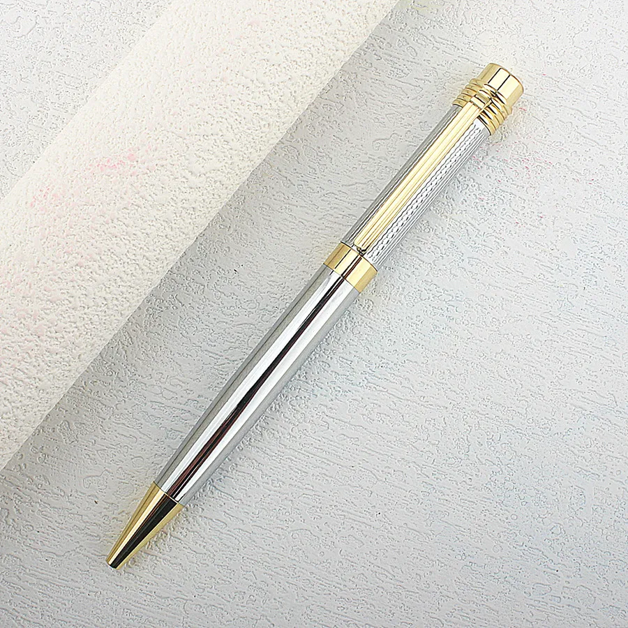 luxury pen 163 Smooth gold Silver Black office Ballpoint pen New student School Stationery Supplies pens for writing