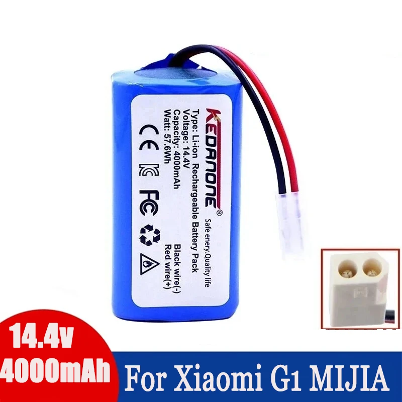 

New 4S1P 14.4V 4000mAh Li-ion Battery Pack,For XIAOMI MIJIA Mi Robot Vacuum-Mop Essential G1 MJSTG1, SKV4136GL H18650CH R30 R35