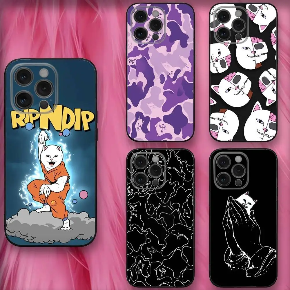 

Cute Cat R-Ripndiy-ys Phone Case For iPhone 16,se4,15,14,13,12,11,Pro,X,XS,Max,XR,Plus,Mini Soft Black Cover