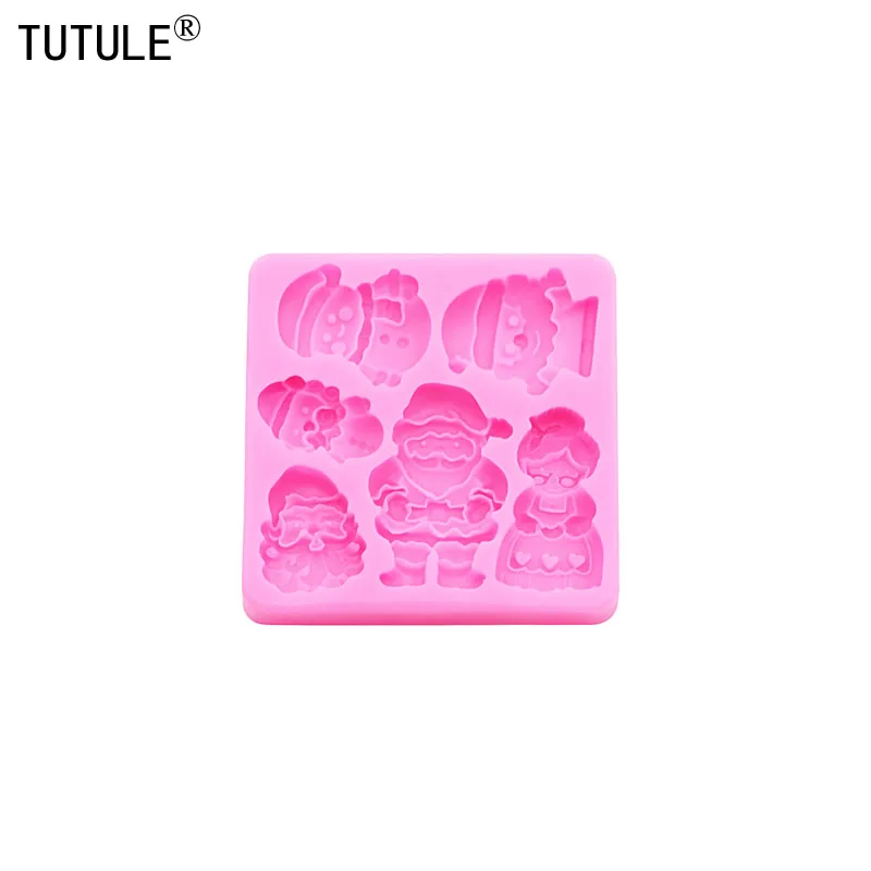 Santa Claus Silicone Mold Christmas Snowman Fondant Sugar Cupcake Craft Silicone Molds Drop Glue Decorative Epoxy Resin Molds - view 4