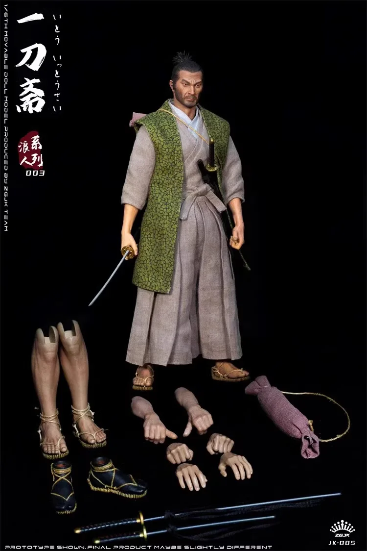 ZGJKTOYS JK-005 1/6 Ronin Series Japanese Warring States Swordsmen Ito Ichinosa Full Set Fit 12'' Action Figure Model Toys