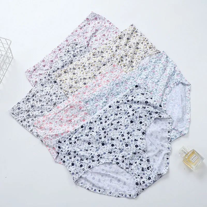 

6Pcs/Lot High Waist Russia Print Panties for Women Underwears Sets Mother Milk Fiber Soft Plus Size 6XL Briefs Intimates