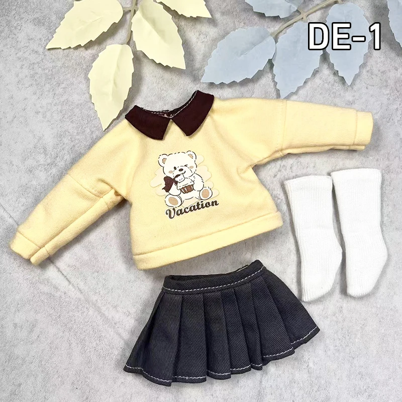 30CM BJD Doll Clothes Girl Dress Up Makeup Cute Children Dollhouse Accessories Humanoid Doll Girl Gifts Birthday Gifts DIY Toys