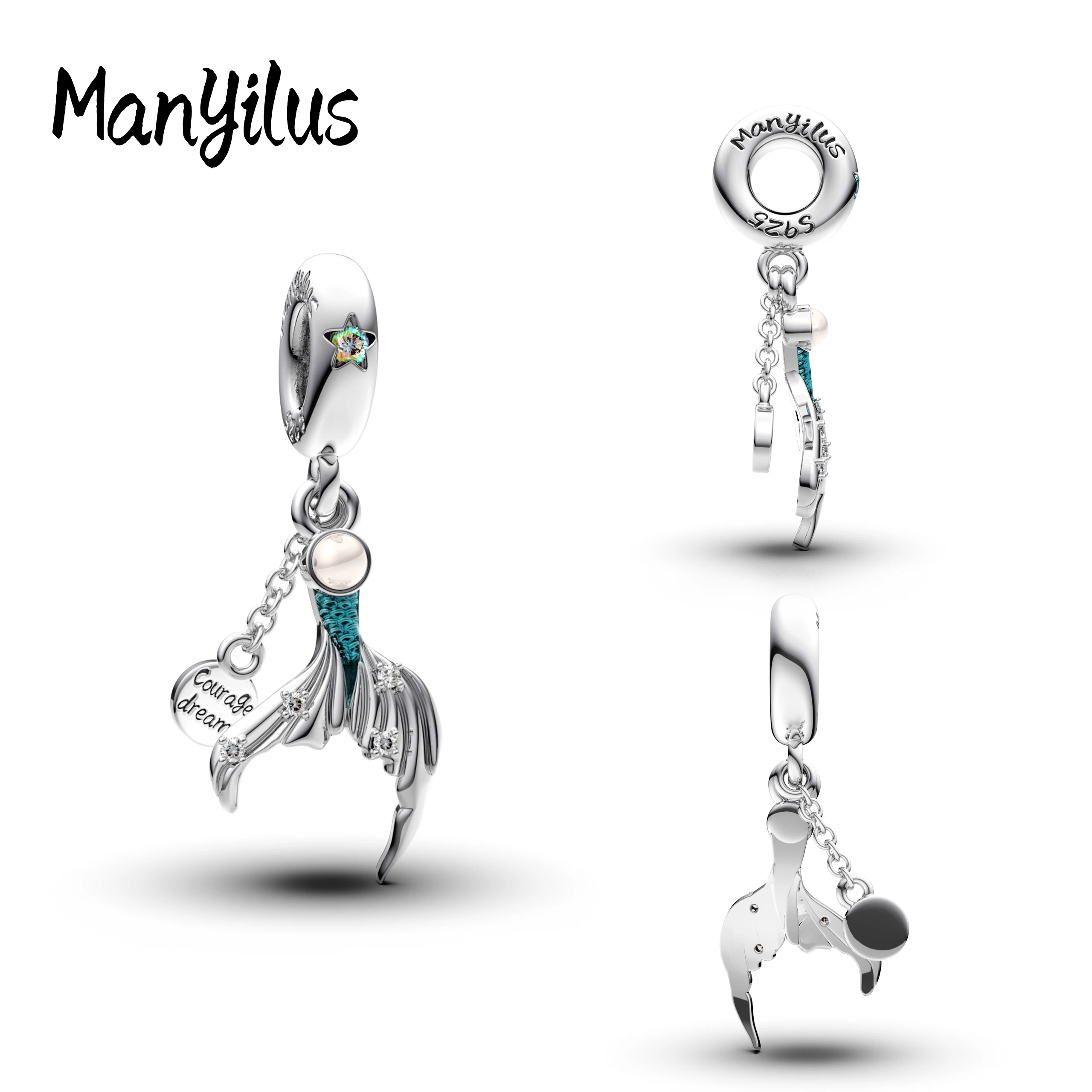 

Manyilus 2025 Hot Sale Mermaid Charms S925 Sterling Silver Pendant Beads For Original Bracelet Charm 925 Jewelry Gift
