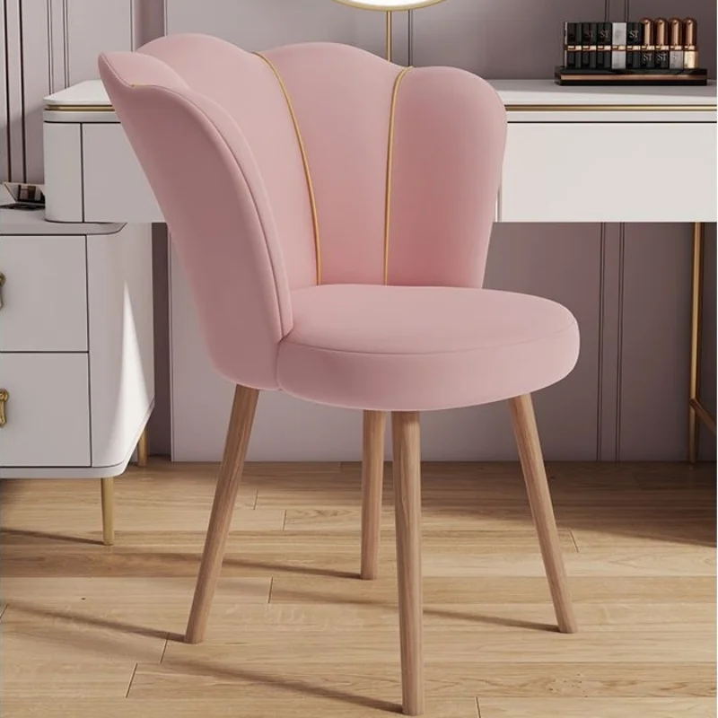 Make-upstoel, rugleuning voor thuis, draaibaar, eenvoudige nail art-kruk, lichte luxe, damesslaapkamer, kapstoel, bureaustoel