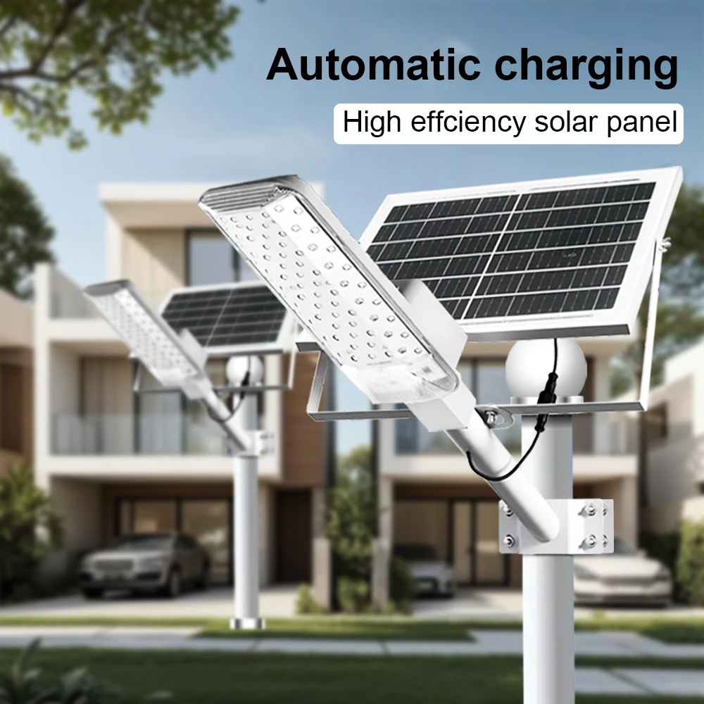 

IP68 водонепроницаемый уличный солнечный фонарь с яркостью 12000LM и 320 ° широкоугольный диапазон освещения