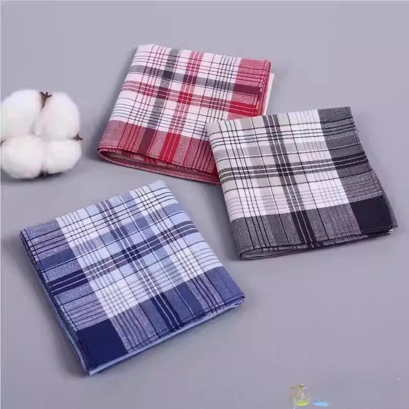 

Classic Retro Men's Soft Cotton Handkerchief Vintage Absorbent Square Scarf Traditional Chinese Goods Fashion Accessories