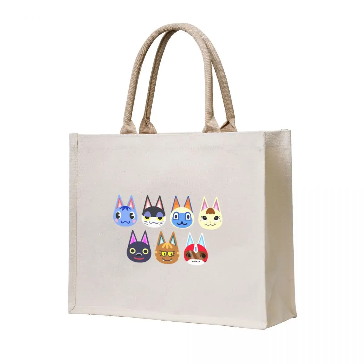 

7 Animal Crossing Cats Tote Bag Shopper bag Canvas shoulder bag Custom tote bags men