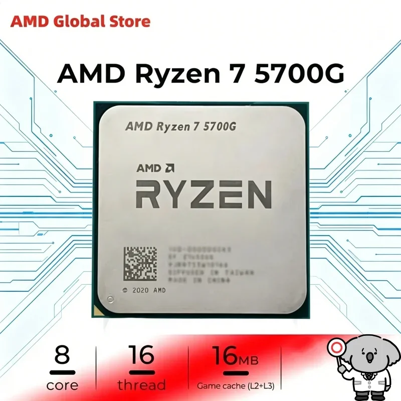Procesador de Escritorio AMD Ryzen 7 5700G R7 5700G de 4.6GHz, 8 Núcleos, 16 Hilos, 16MB de Caché L3, Socket AM4, Sin Embalaje
