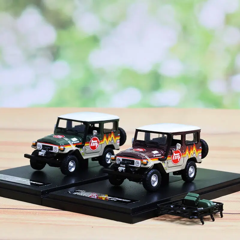 

Литая под давлением модель носорога RM, масштаб 1:64, Toyota Land Cruiser FJ40 Forza, модель автомобиля из сплава, Коллекционная игрушка, подарок, сувенир, украшение для дисплея
