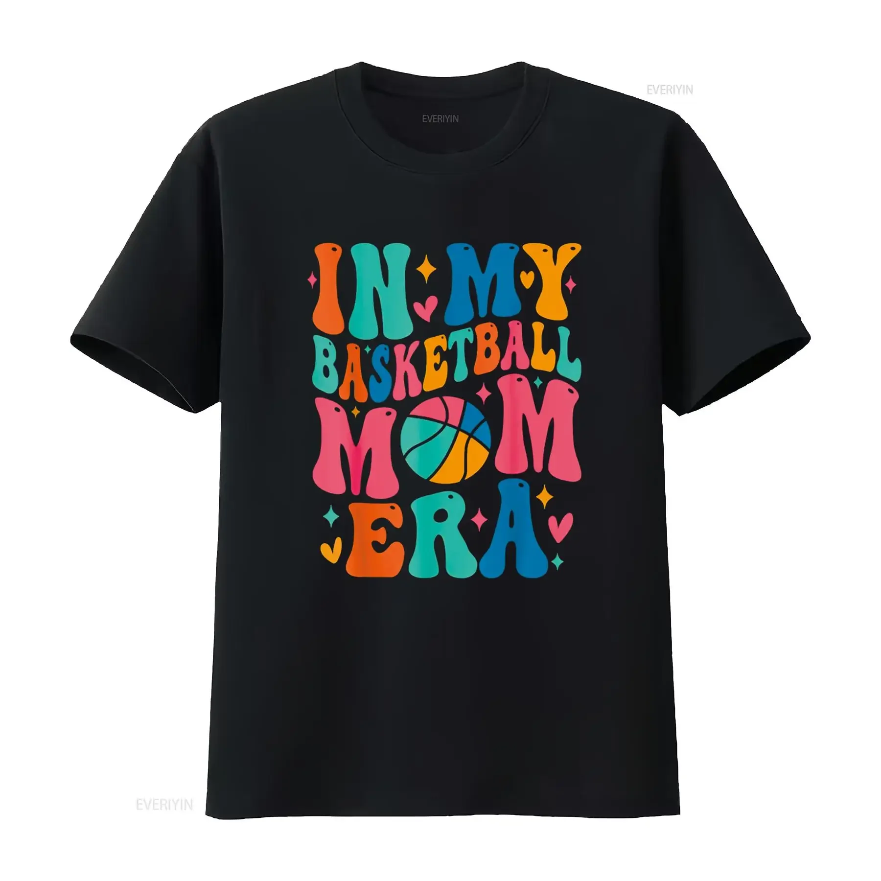 

Футболка Groovy In My Basketball Mom Era Mama Mother, винтажная стираная футболка с рисунком, удобный топ для повседневной носки, стильный унисекс