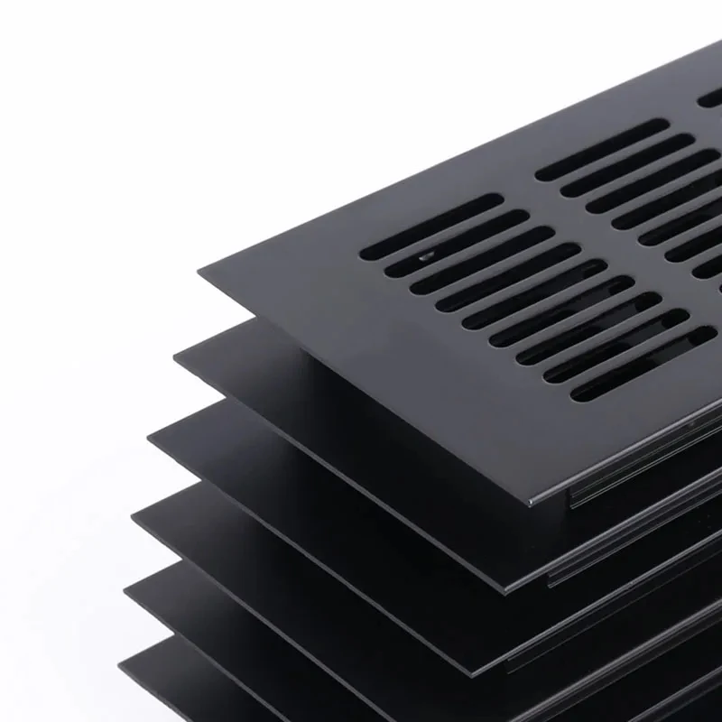 Width 50/60/80/100/150/200mm Ventilation Grills Aluminum Alloy Breathable Mesh Length 100-1000mm Cabinet Air Vent Cover Exhaust