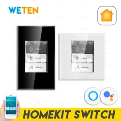 Homekit-コネクテッドウォールライト用LCDタッチスクリーン,Wi-Fi,コネクテッドホーム用,alexa,Google Home