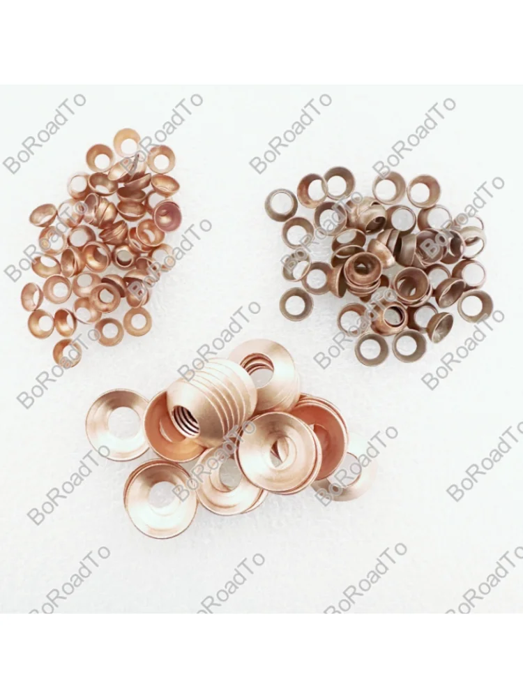 Joint conique en cuivre pour tuyau de carburant haute pression, 50 pièces, pour Tube d'huile, Anti-fuite