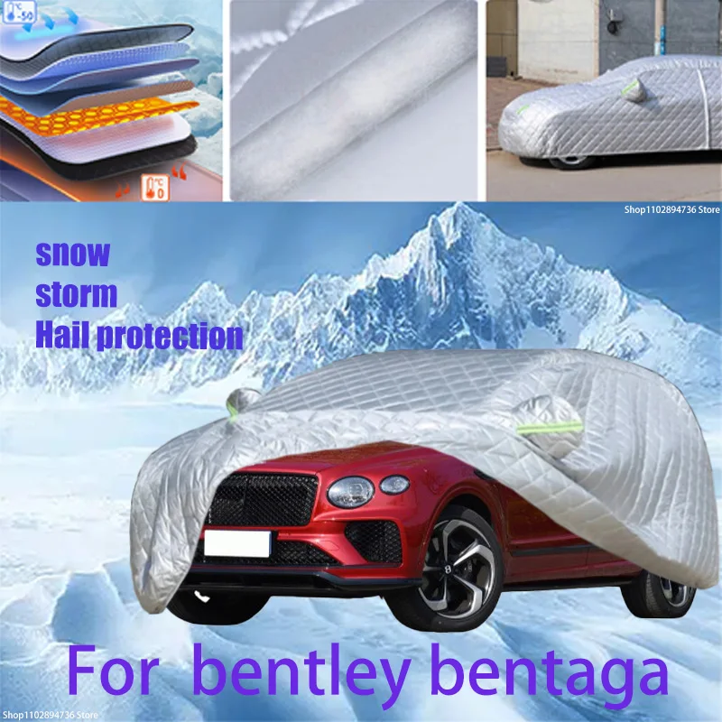 

For bentley bentaga Outdoor Cotton Thickened Awning For Car Anti Hail Protection Snow Covers Sunshade Waterproof Dustproof