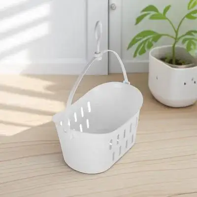

Hanging Plastic Organizer Storage Basket Bathroom Shower Portable with Hook for Home Bath Accessories Hanging Shower