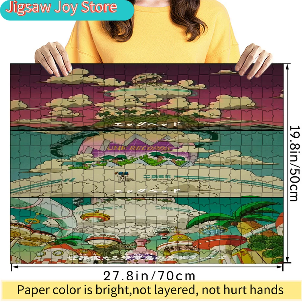 

One Piece Egghead Island Multi-Layered Sky Scenery Art Paper Jigsaw Puzzle, Futuristic Anime Landscape Scene, Collectible Stress