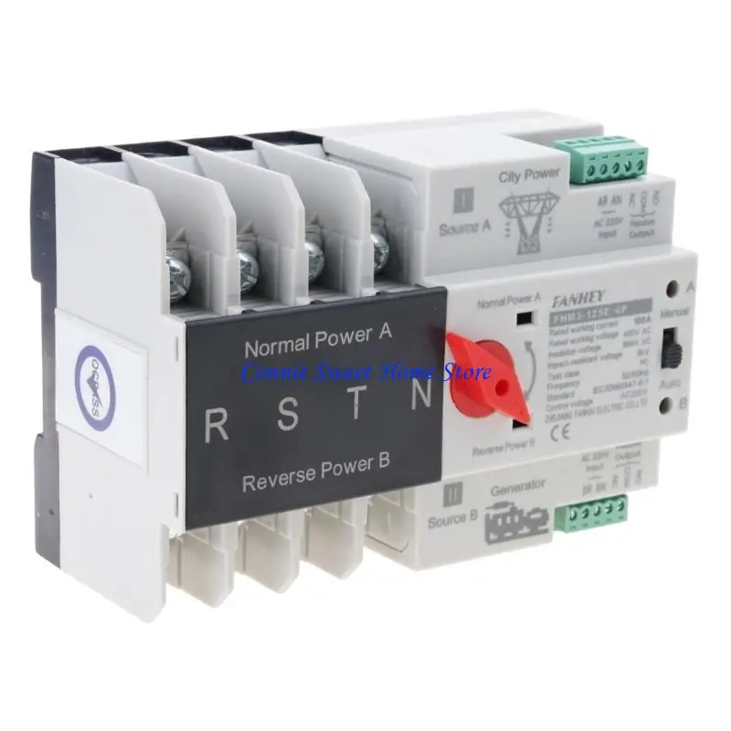 

LXAF 4P 100A Din Mounted Automatic Transfer Switches Din Mounted Double Power Switches Electrical Selectors Switches