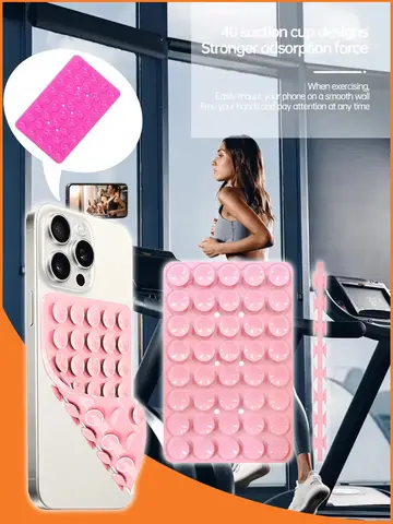 Double Sided Silicone Suction Cup Phone Case Detachable Stand Silicone Rubber Sucker Pad For Selfies And Videos Fixed Pad