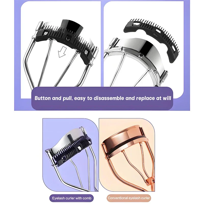 แผ่นรองเปลี่ยนสำหรับที่ดัดขนตา 20 ชิ้น อุปกรณ์แต่งขนตา ที่ดัดขนตาแบบหวี สำหรับผู้หญิง
