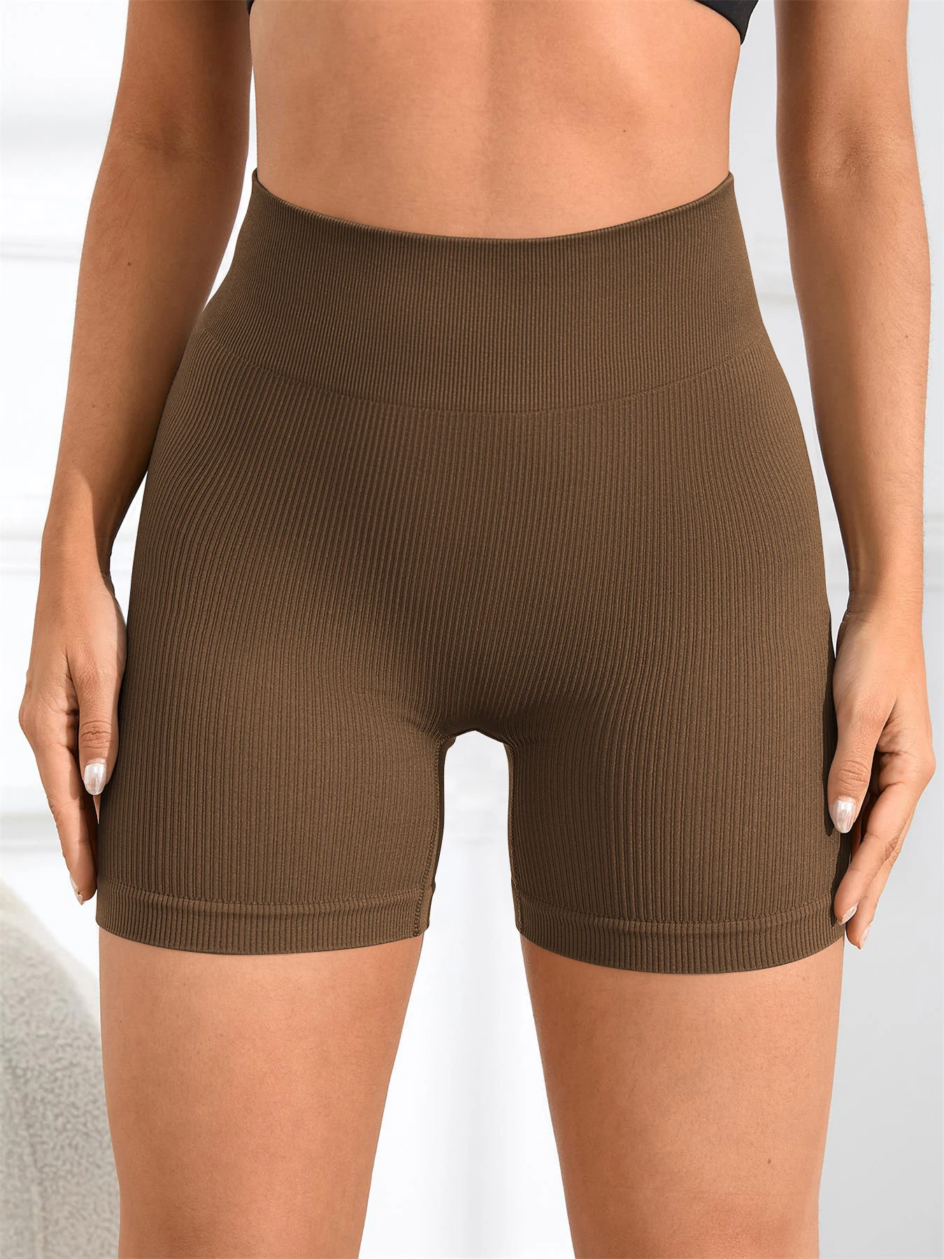 Short de sport taille haute pour femmes, Leggings de Yoga sans couture très extensibles, vêtements de sport pour dames pour vêtements d'intérieur et d'extérieur
