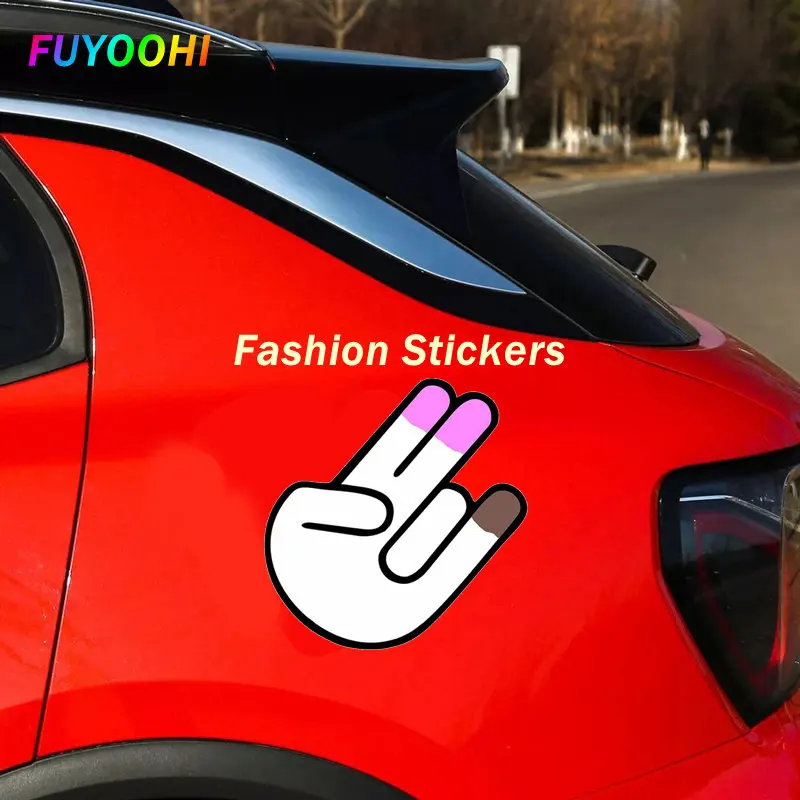 FUYOOHI Play Stickers Two In The Pink One In The Stink Creative Decal Trunk Car Sticker Waterproof Graffiti Graphics Decals