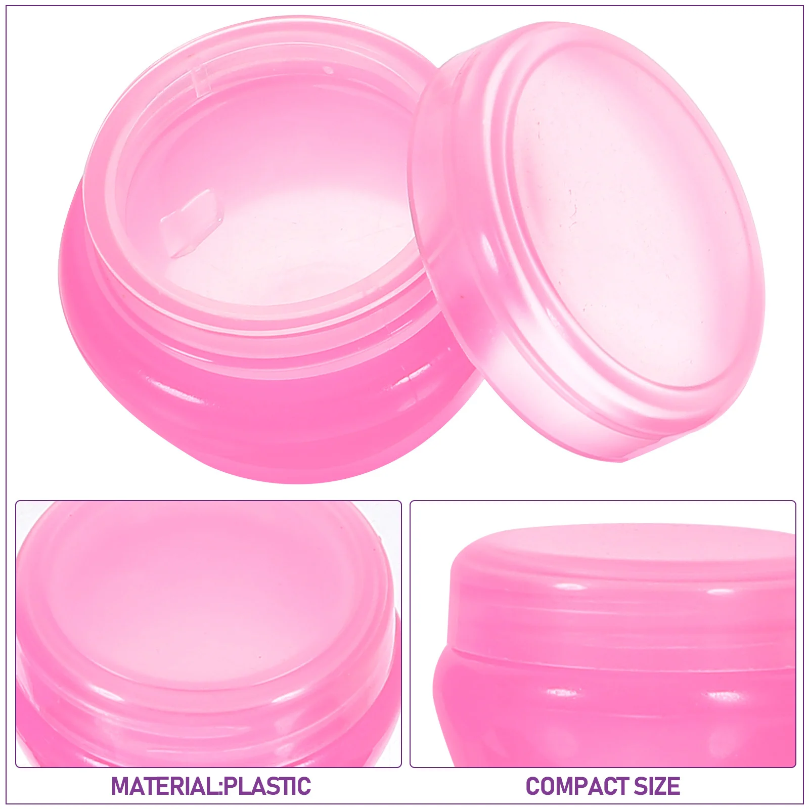 

10Pcs Travel Size Cream Bottles Small Portable Empty Makeup Containers Leak Proof Refillable Jars for Cream