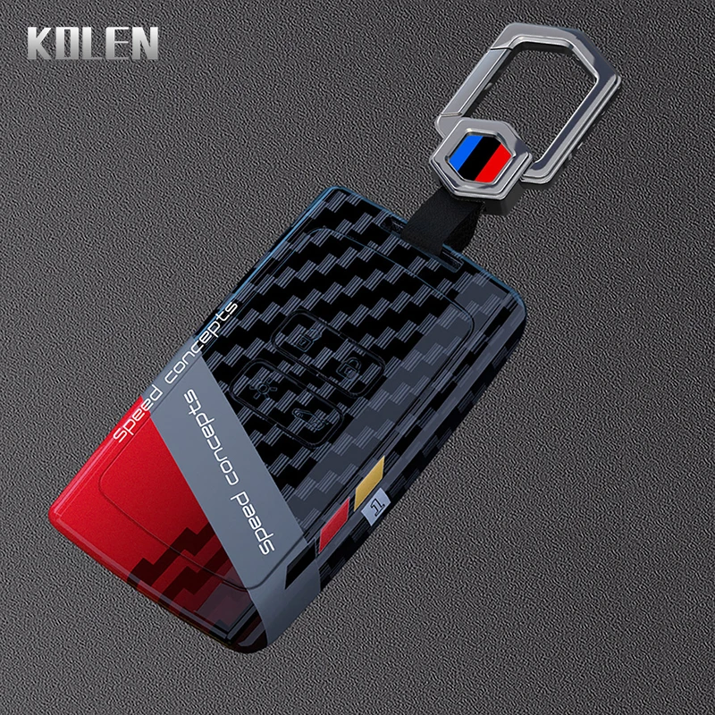 ABS Carbon Fiber Car Key Case Cover For Renault Clio Captur Megane Talisman Espace Zoe Koleos Scenic 4 Arkana Dacia Sandero Card
