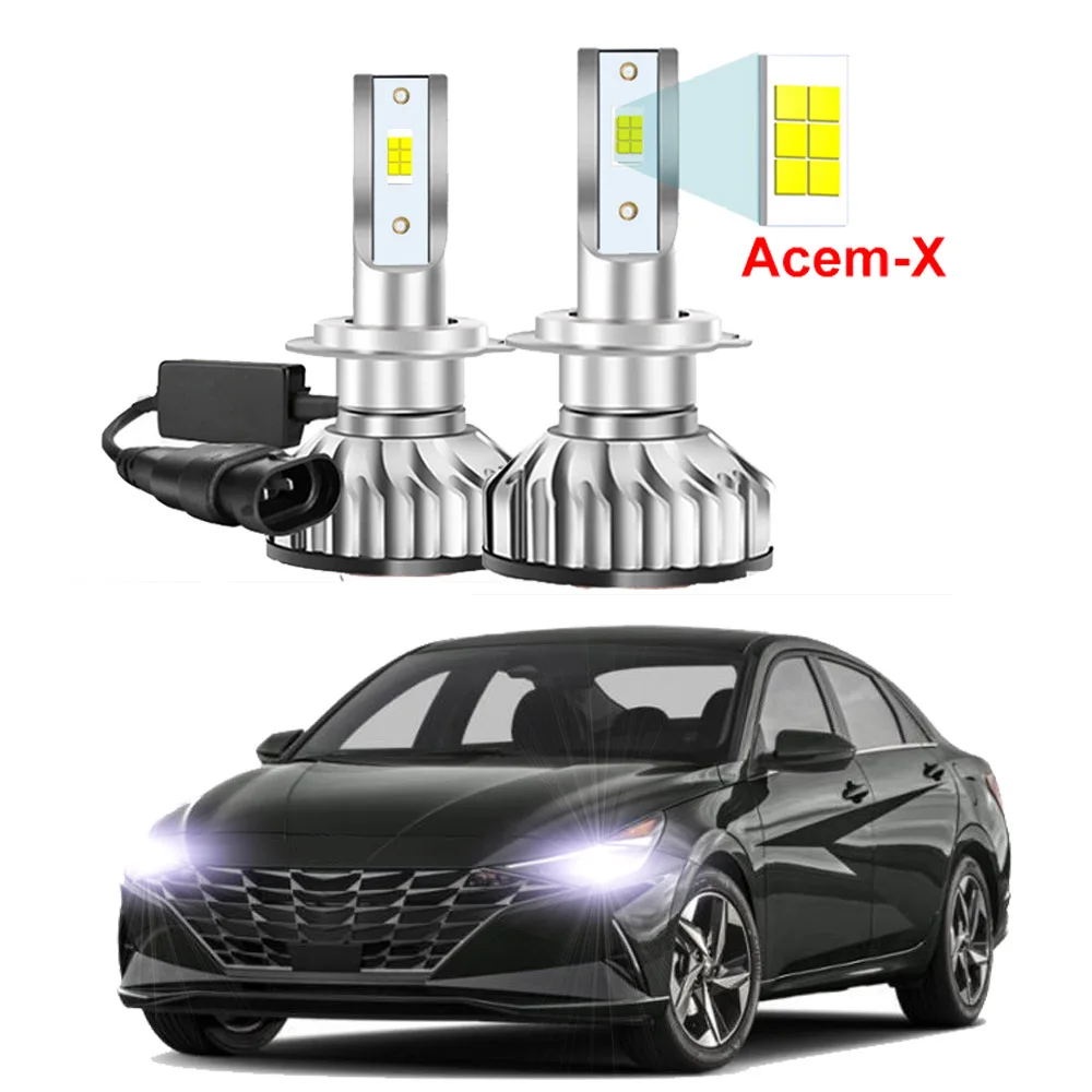 

2Pcs Hi/Lo Beam LED Headlight Bulbs For Hyundai Elantra 2019-2024 (Fit Original halogen bulbs model only) High Low bean