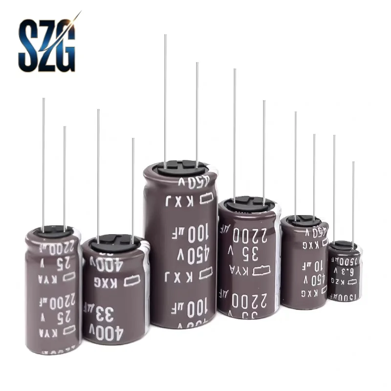 25V 35V 50V 63V DIP High Frequency Aluminum Electrolytic Capacitor 10 33 47 100 220 680 1000 1500 1800 2200 3300 3900 10000 UF